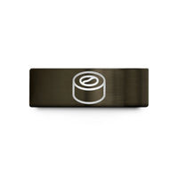 ladies tungsten rings wedding – gunmetal & rose gold tungsten sushi roll wedding band