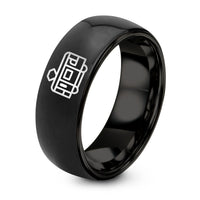 His And Hers Wedding Gifts – black tungsten streetcar ring