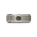 presents for wedding pairs – grey tungsten streetcar wedding band