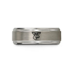 unisex wedding ring set – silver tungsten moose wedding band