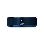 women’s wedding ring set – blue tungsten bunsen burner wedding band