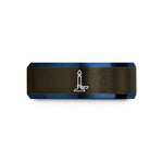 tungsten bands for him – gunmetal & blue tungsten bunsen burner wedding band
