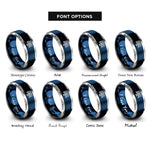 font options for inside engraving on blue & silver hockey net rings