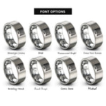 font options for inside engraving on grey hockey net rings