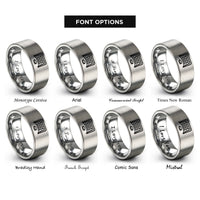 font options for inside engraving on grey hockey net rings