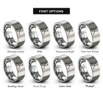 font options for inside engraving on gray hockey slap rings