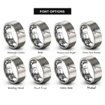 font options for inside engraving on gray hockey stick rings