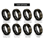 font options for inside engraving on gunmetal & black hog rings