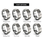 font options for inside engraving on gray hole punch pliers rings