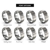 font options for inside engraving on gray hong kong rings
