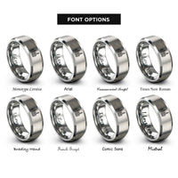 font options for inside engraving on gray hong kong skyline rings