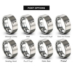 font options for inside engraving on gray hook lighthouse waves rings