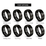 font options for inside engraving on black hopping bunny rings