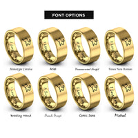 font options for inside engraving on gold hopping bunny rings
