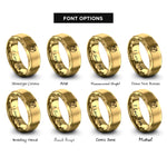 font options for inside engraving on gold horn symbol rings