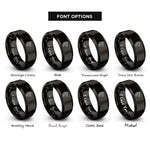 font options for inside engraving on black horned dragon rings
