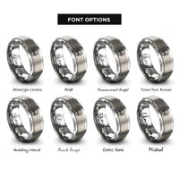 font options for inside engraving on silver horns circle rings