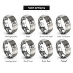 font options for inside engraving on gray horns circle rings