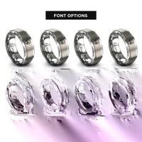 font options for inside engraving on grey horns circle rings