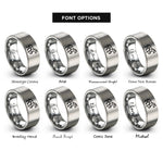font options for inside engraving on gray horse rings