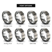 font options for inside engraving on grey horse rings