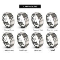 font options for inside engraving on gray horse right bridle rings