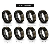 font options for inside engraving on gunmetal & black horse right bridle rings