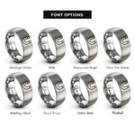 font options for inside engraving on silver horseshoe magnet rings