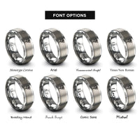 font options for inside engraving on silver horus ankh rings