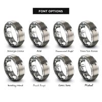 font options for inside engraving on gray hose nozzle rings