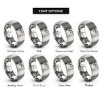 font options for inside engraving on gray hose nozzle rings
