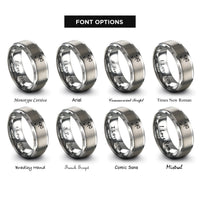 font options for inside engraving on grey hose nozzle rings