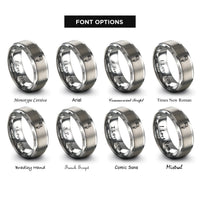 font options for inside engraving on gray hose nozzle rings