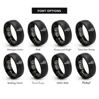 font options for inside engraving on black house key rings