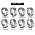 font options for inside engraving on grey house key rings