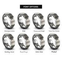 font options for inside engraving on gray house tag paw rings