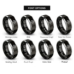 font options for inside engraving on black & grey hsi bearing pointer rings