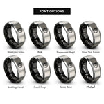 font options for inside engraving on black & grey hsi bearing pointer rings