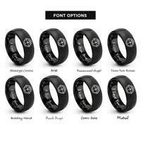 font options for inside engraving on black hsi bearing pointer rings