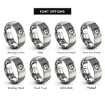 font options for inside engraving on gray hsi bearing pointer rings
