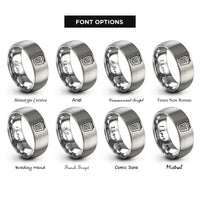 font options for inside engraving on gray html rings