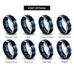 font options for inside engraving on blue & gray html5 rings