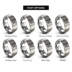 font options for inside engraving on silver html5 rings