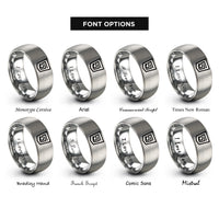 font options for inside engraving on silver html5 rings