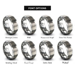 font options for inside engraving on silver html5 rings