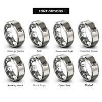 font options for inside engraving on grey html5 rings