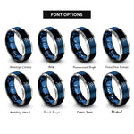 font options for inside engraving on blue & grey hurdle rings