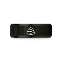 engraved rings for partners – black tungsten caramel swirl wedding band