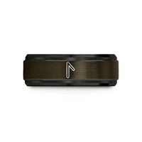 wedding band for men – gunmetal & black tungsten laguz wedding band