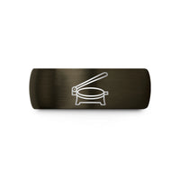 tungsten couples ring set – gunmetal & black tungsten tortilla press wedding band